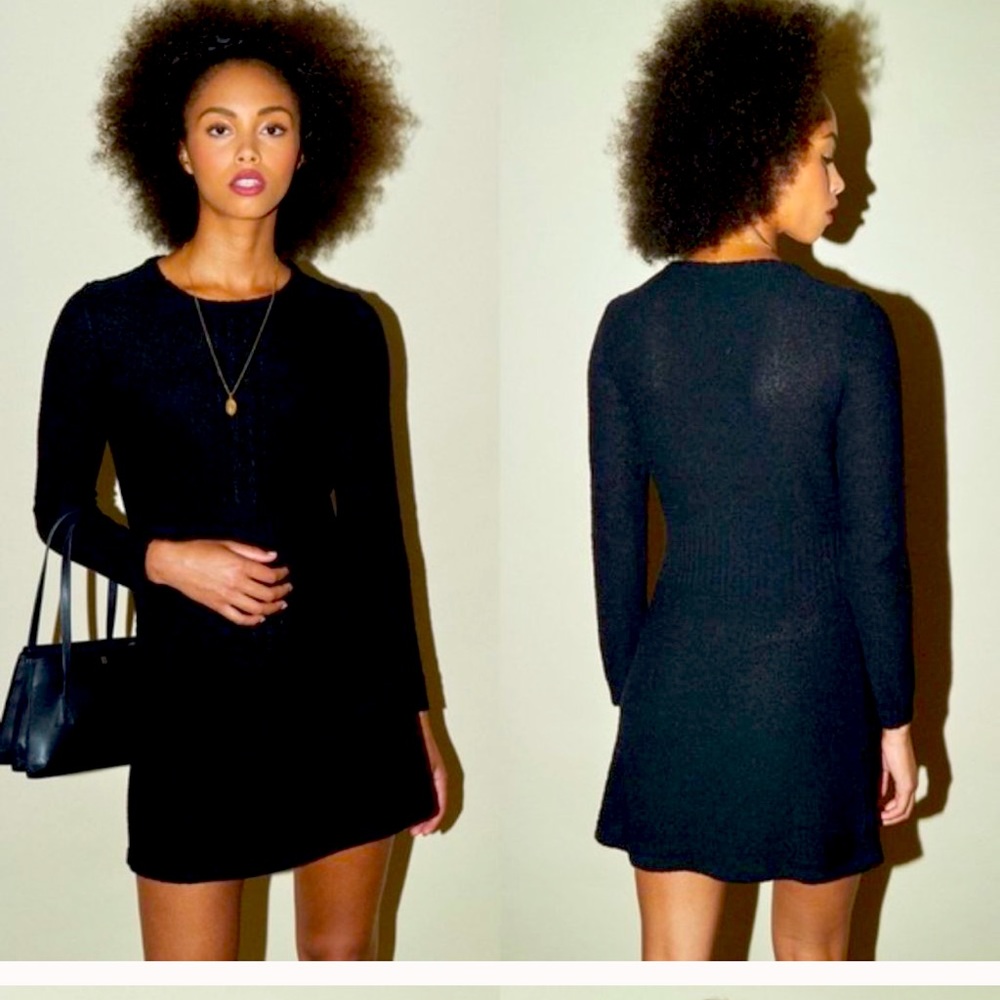 Rouje Paris Mireille Black Sweater Dress EU40/US 8